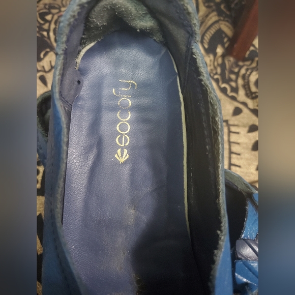 Beautiful blue Italian leather Socofy flats with flowers, barely worn, size 39 - Picture 3 of 4